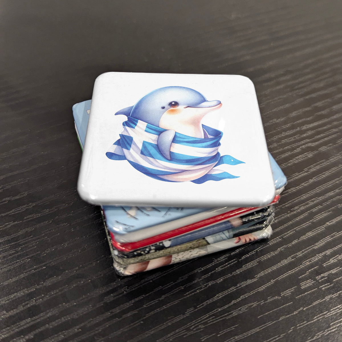 Greece Magnet | Sacred Dolphin of the Aegean and Ancient Greek Maritime Spirit | 2x2 | Made in Canada