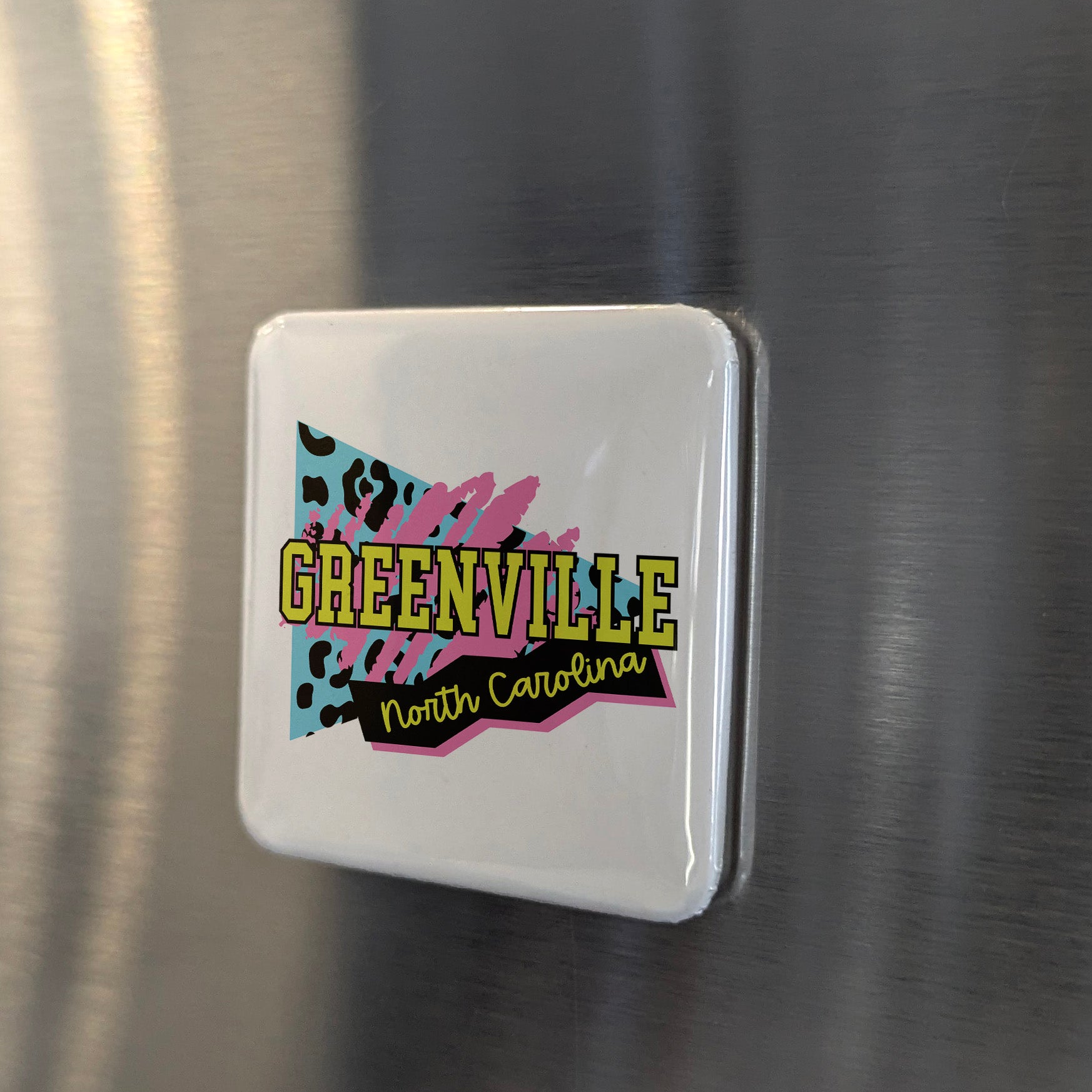 Greenville North Carolina Magnet | Retro Glam | 2×2 | Made in Canada - PhiloPerse