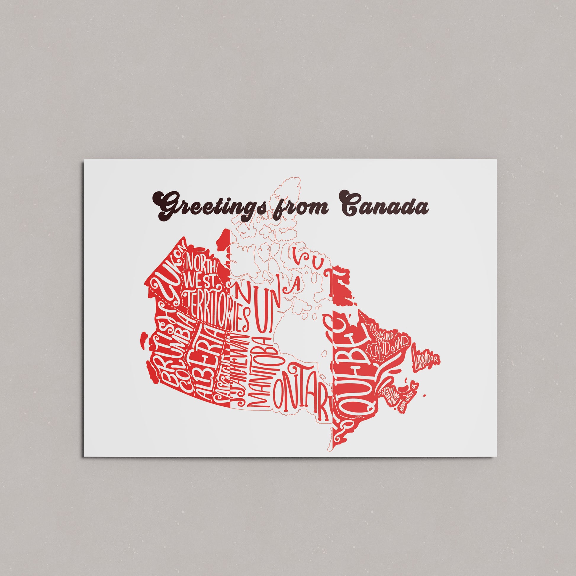 Greetings from Canada Art Print & Wall Art | Made in Canada - PhiloPerse