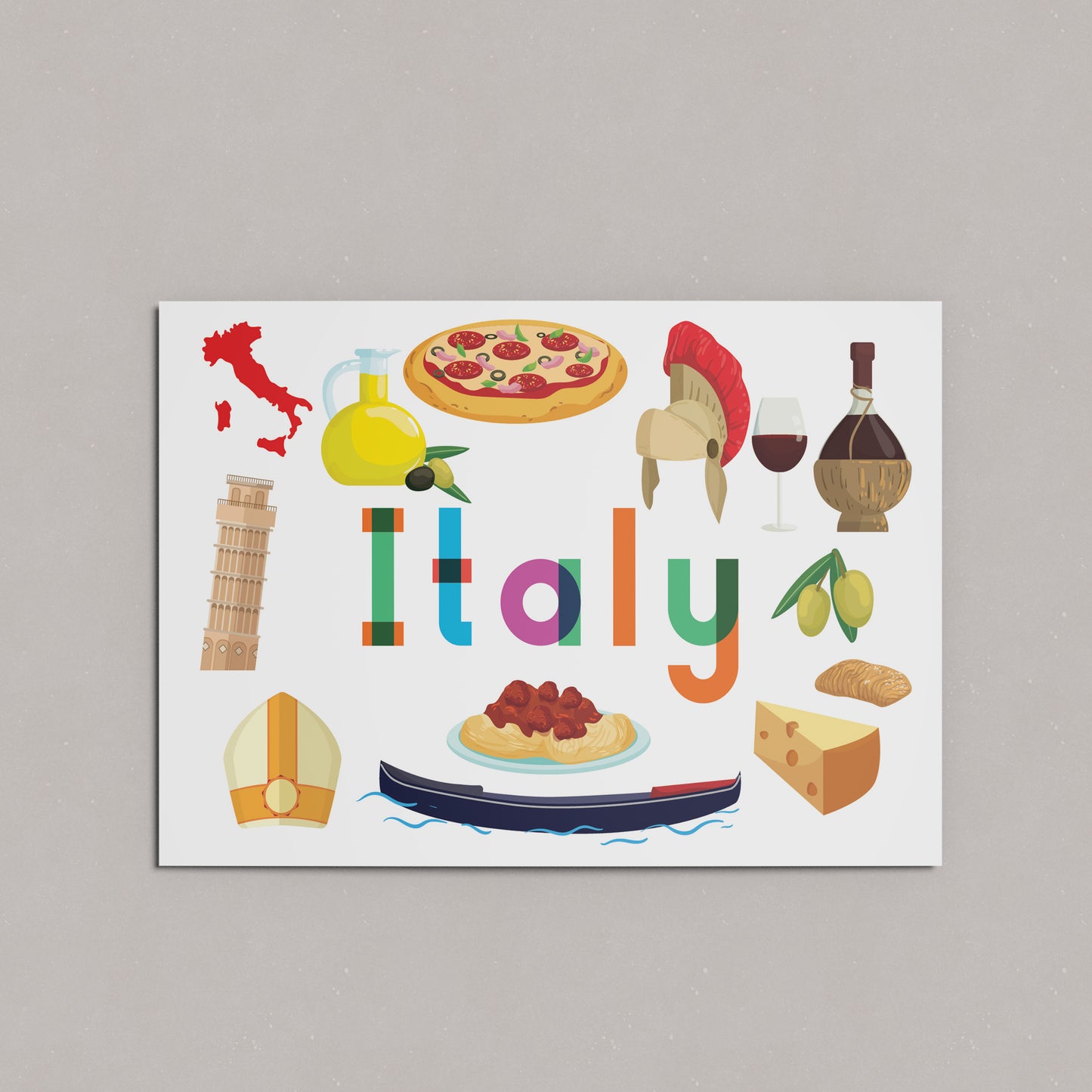 Italy Illustrated Art Print & Wall Art | Made in Canada - PhiloPerse