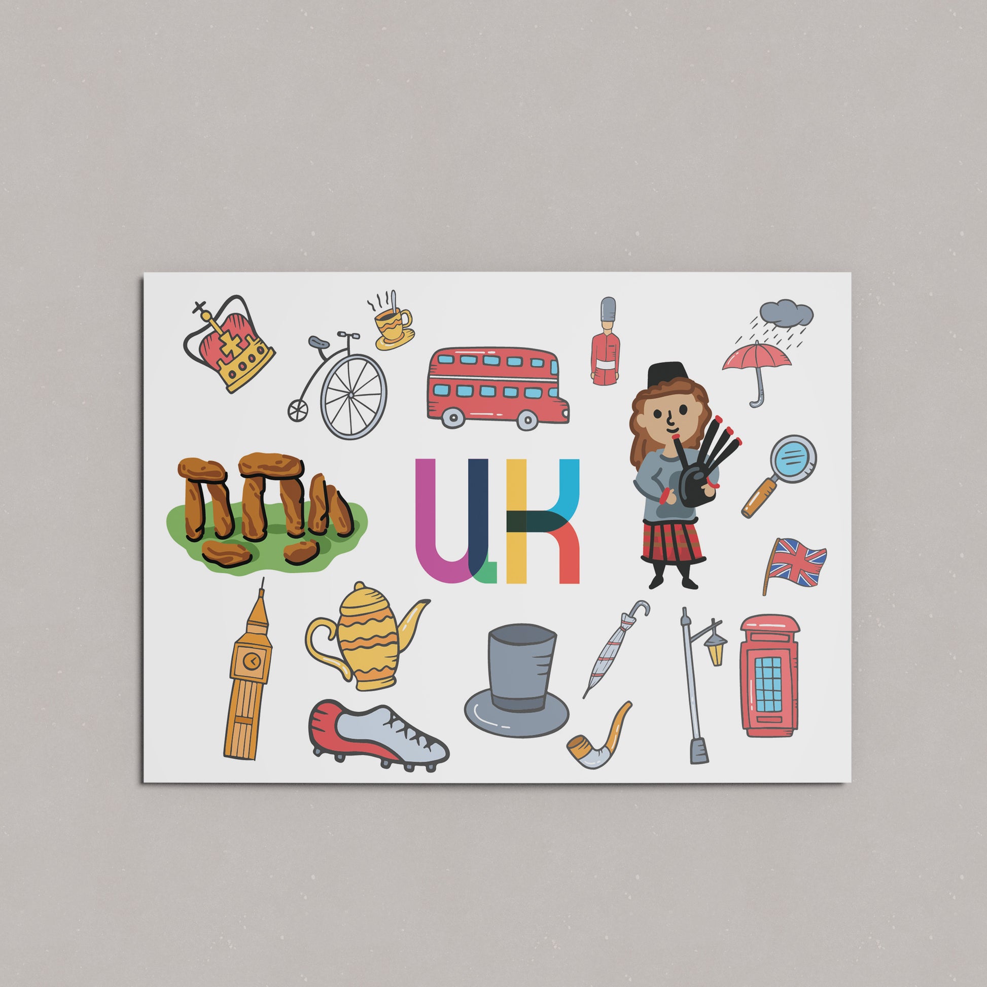 UK Illustrated Art Print & Wall Art | Made in Canada - PhiloPerse