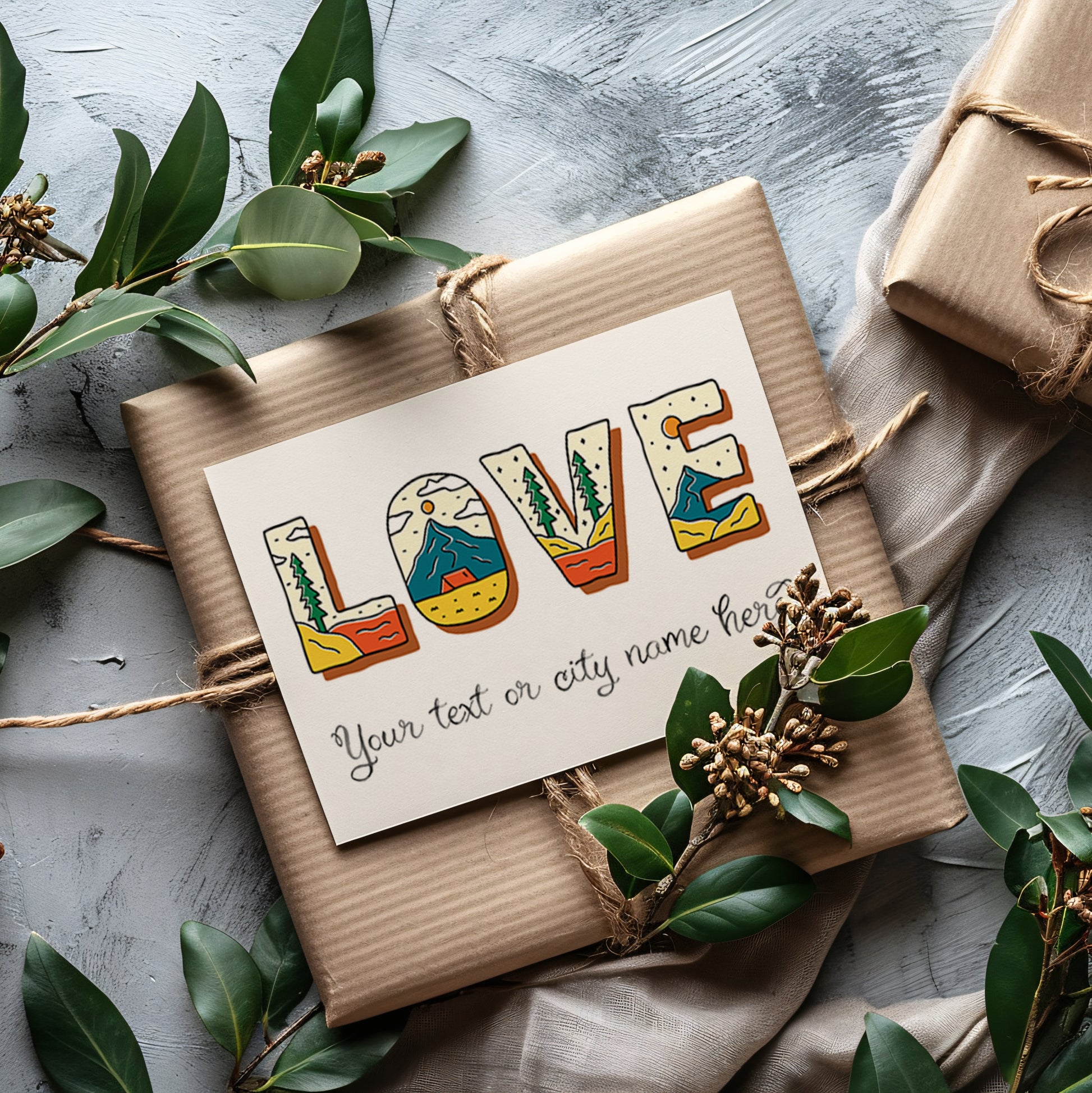 Custom Postcard – Personalized City Name or Text | Made in Canada - PhiloPerse