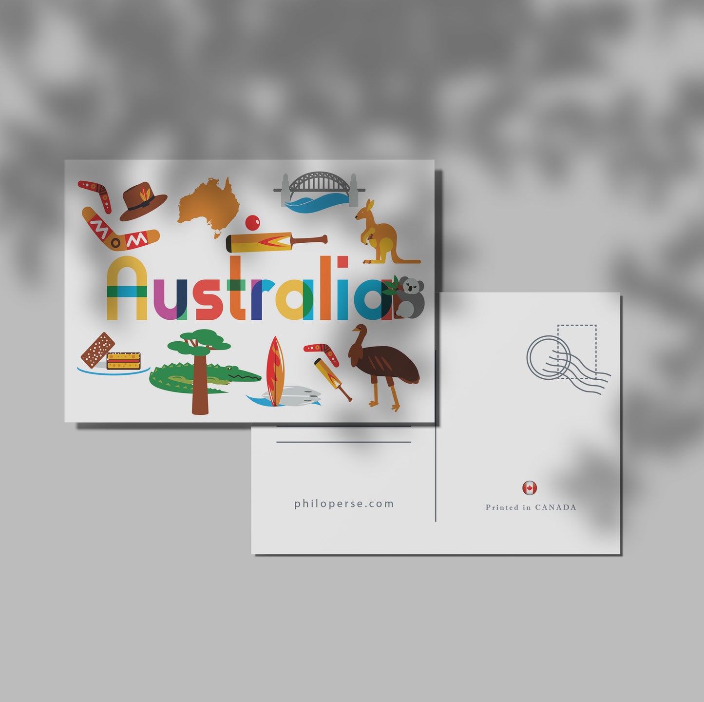 Australia Illustrated Postcard - PhiloPerse