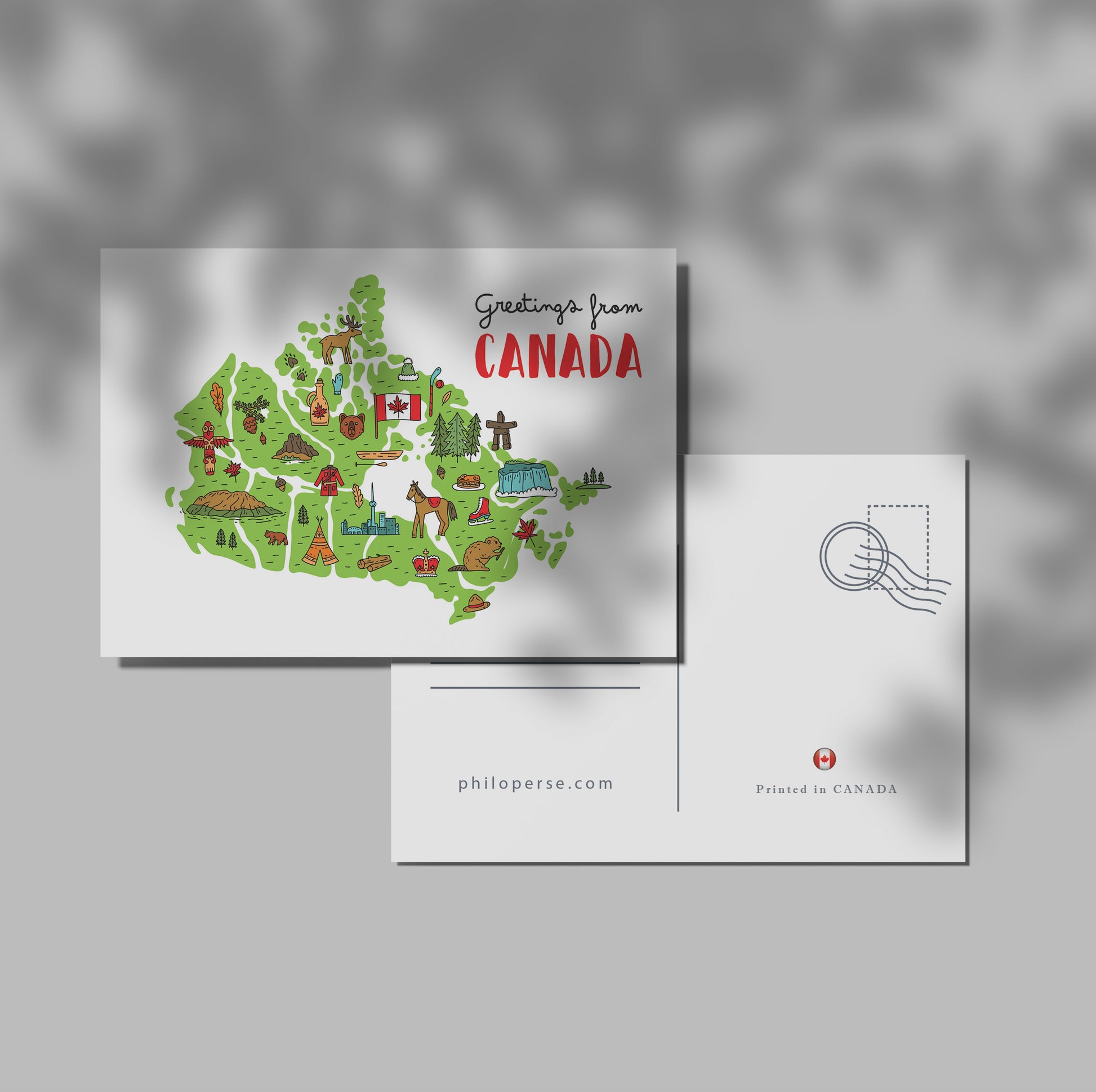 Greetings from Canada Icons Art Print & Wall Art | Made in Canada - PhiloPerse
