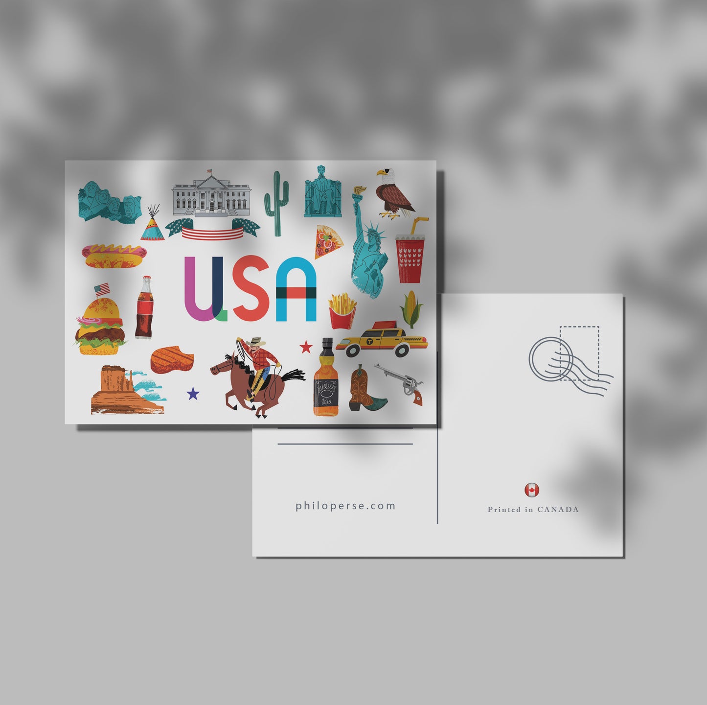 USA Illustrated Art Print & Wall Art | Made in Canada - PhiloPerse