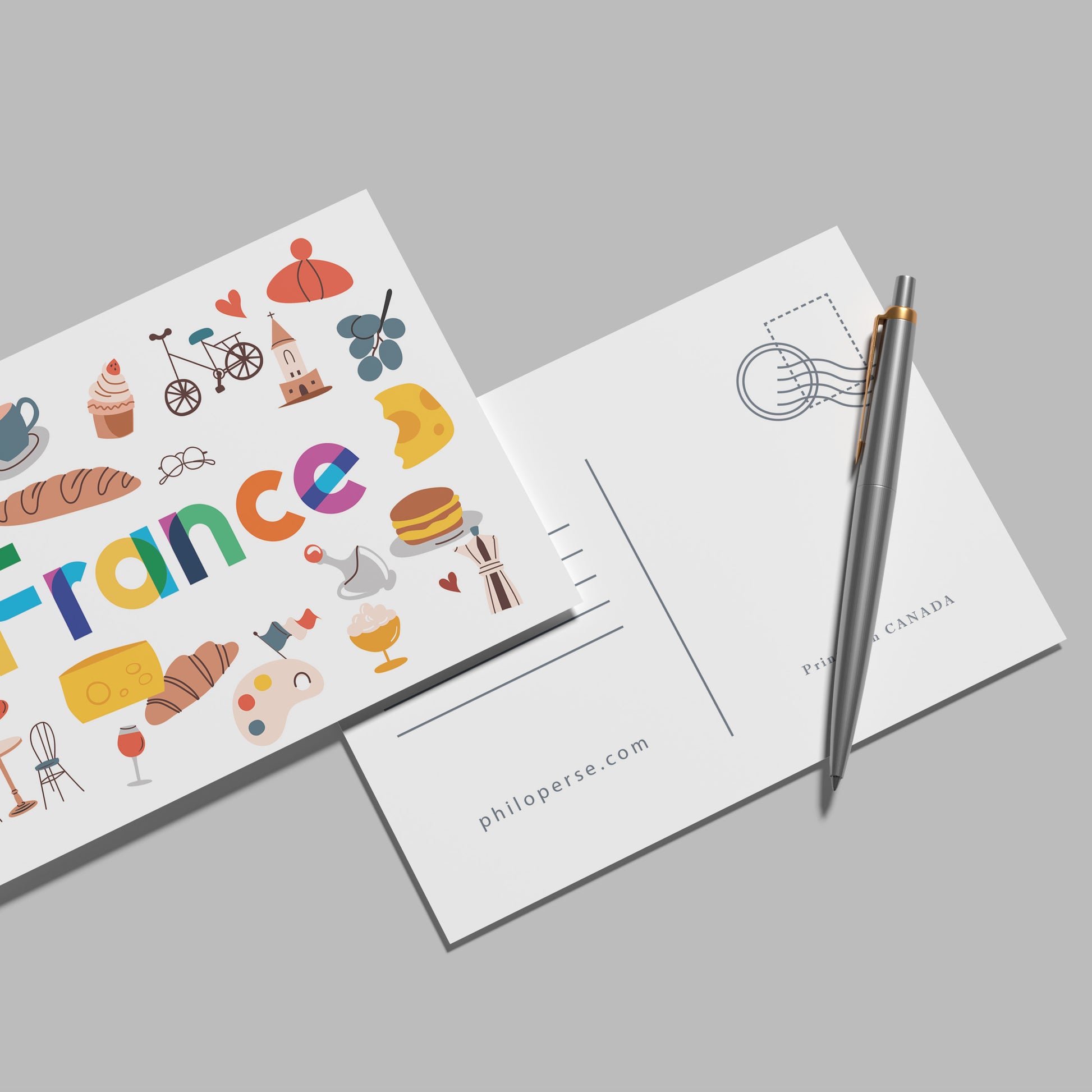 France Illustrated Art Print & Wall Art | Made in Canada - PhiloPerse