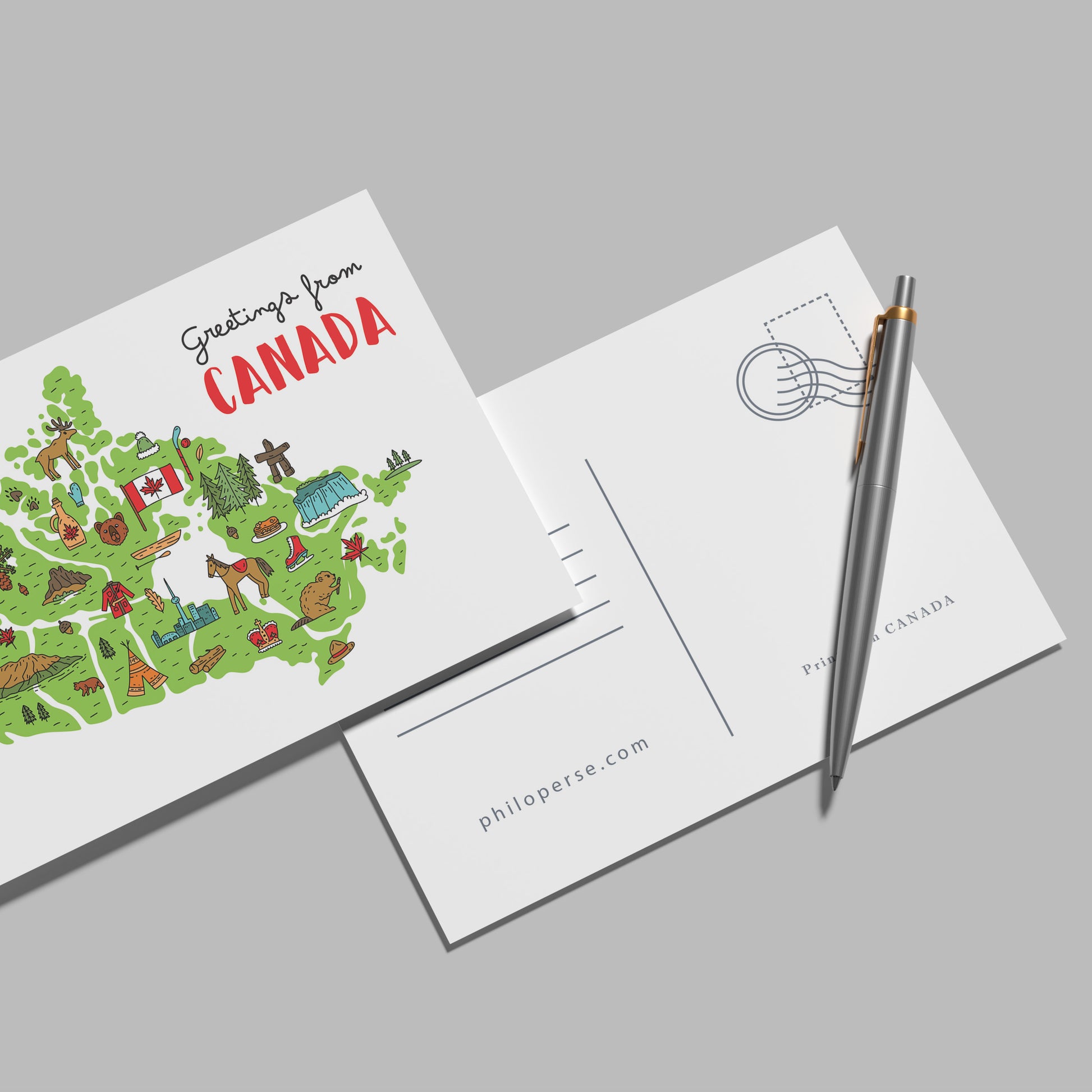 Greetings from Canada Icons Art Print & Wall Art | Made in Canada - PhiloPerse