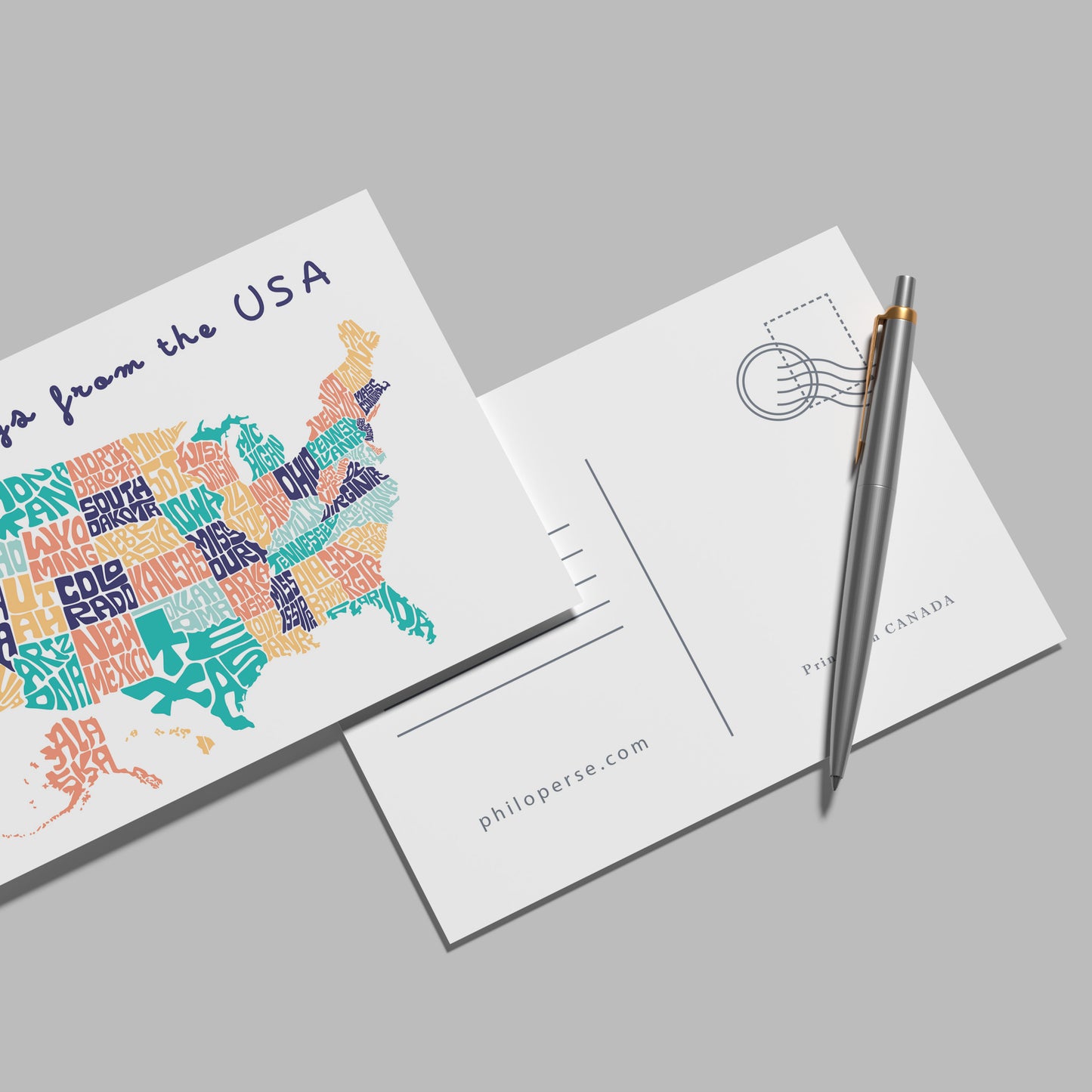 Greetings from the USA Art Print & Wall Art | Made in Canada - PhiloPerse