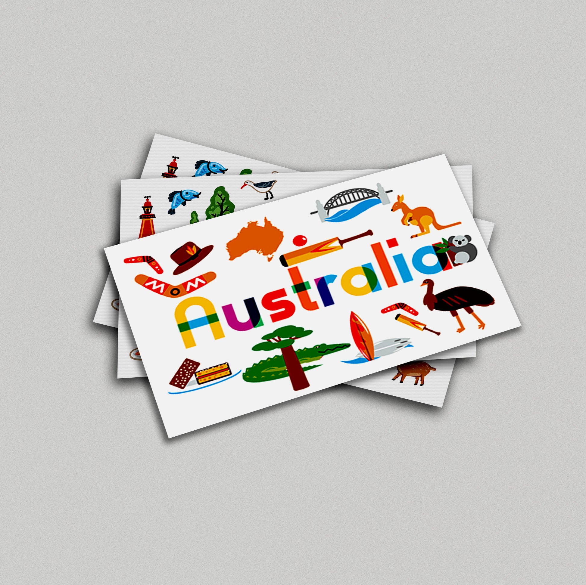 Australia Illustrated Postcard - PhiloPerse