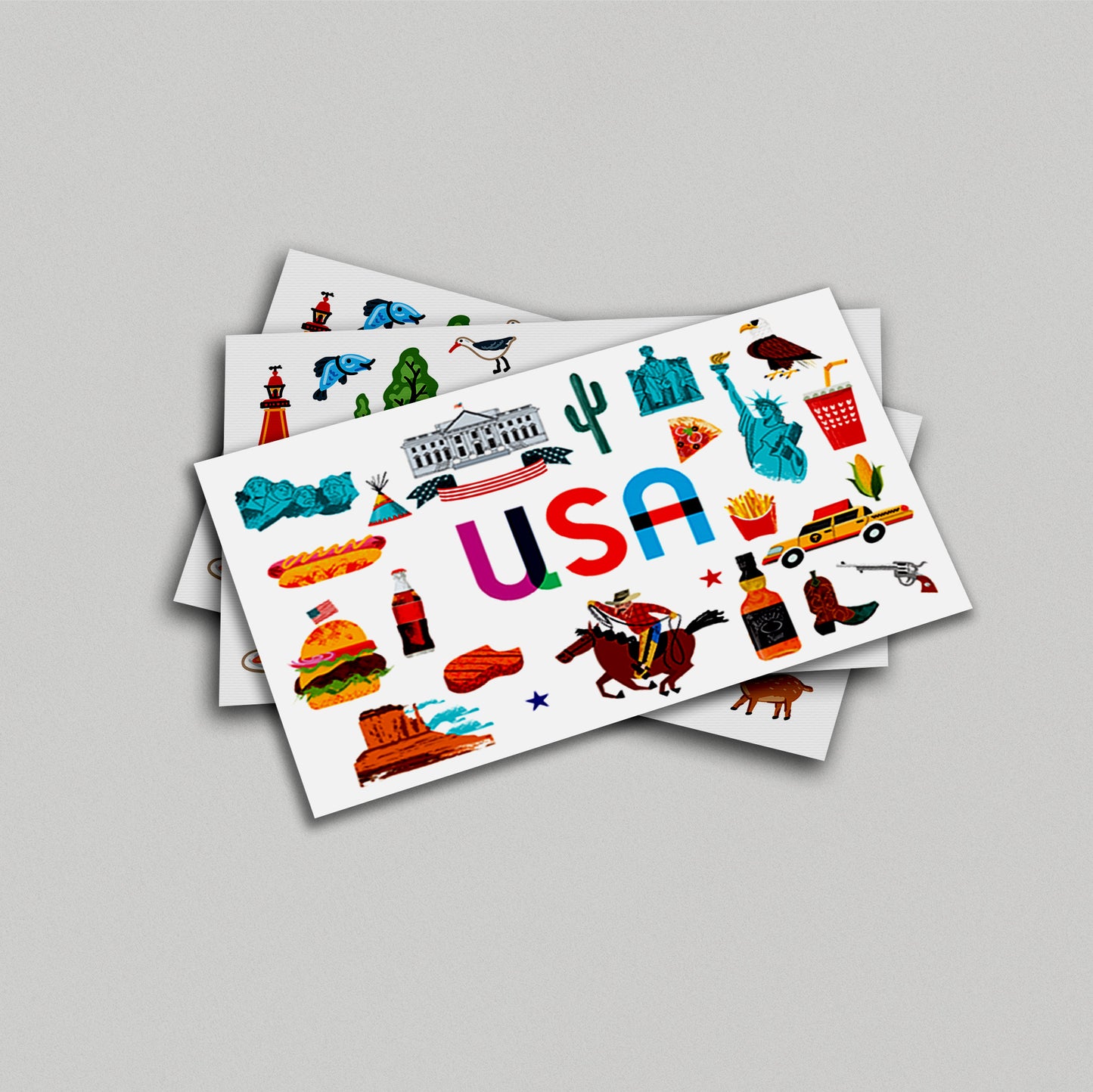 USA Illustrated Art Print & Wall Art | Made in Canada - PhiloPerse