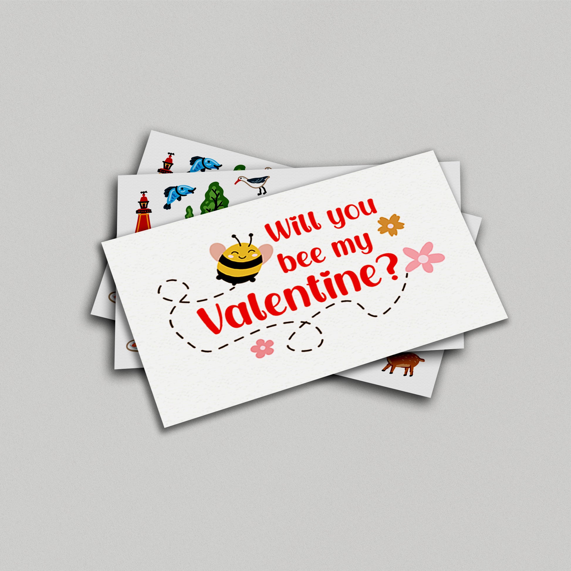 Will You Bee My Valentine? Art Print & Card | Made in Canada - PhiloPerse