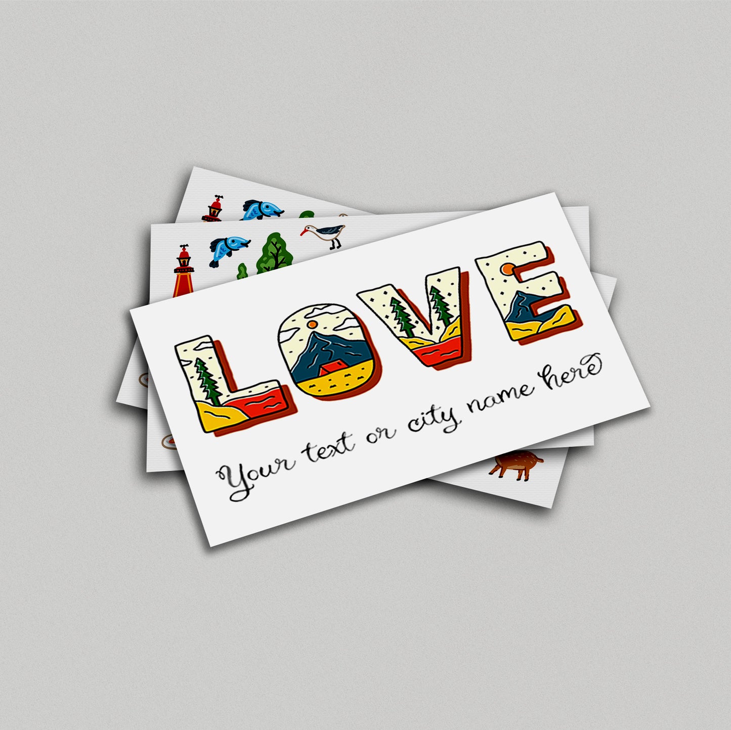 Custom Postcard – Personalized City Name or Text | Made in Canada - PhiloPerse