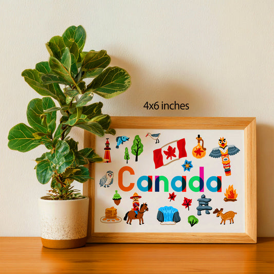 Canada Illustrated Art Print & Wall Art | Made in Canada - PhiloPerse