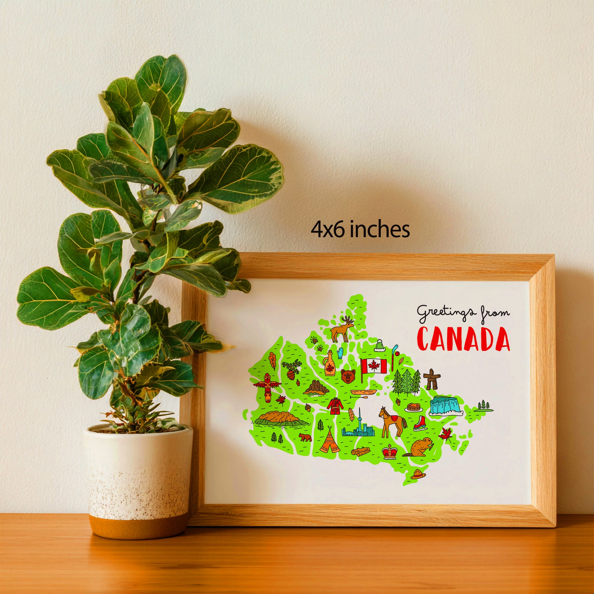 Greetings from Canada Icons Art Print & Wall Art | Made in Canada - PhiloPerse