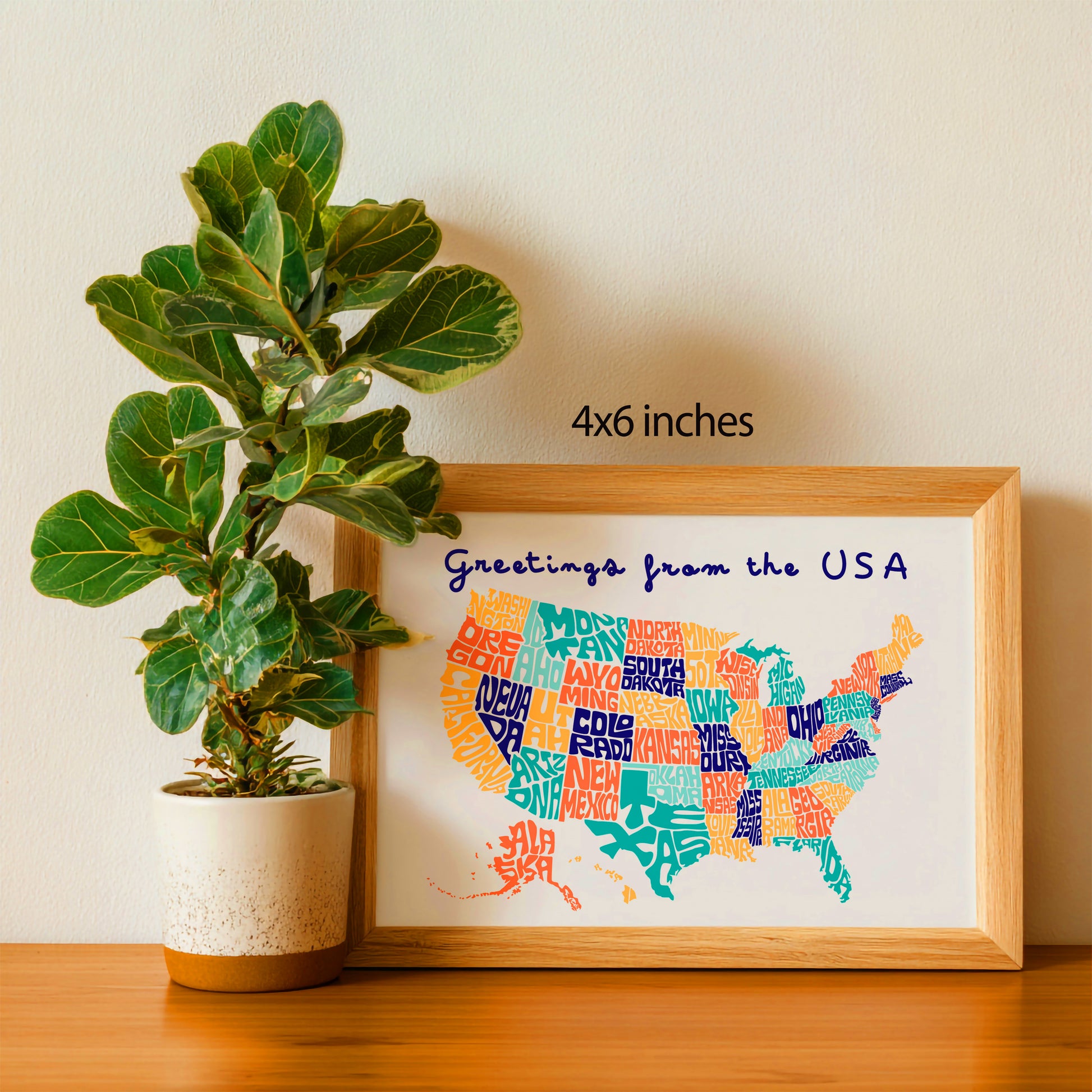 Greetings from the USA Art Print & Wall Art | Made in Canada - PhiloPerse
