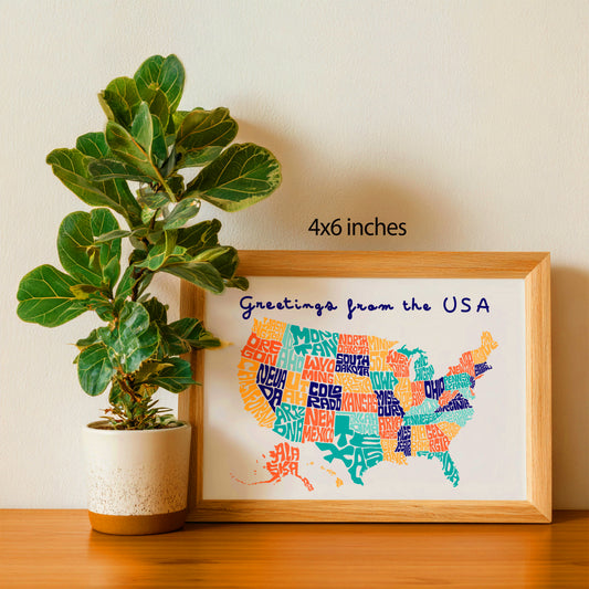 Greetings from the USA Art Print & Wall Art | Made in Canada - PhiloPerse