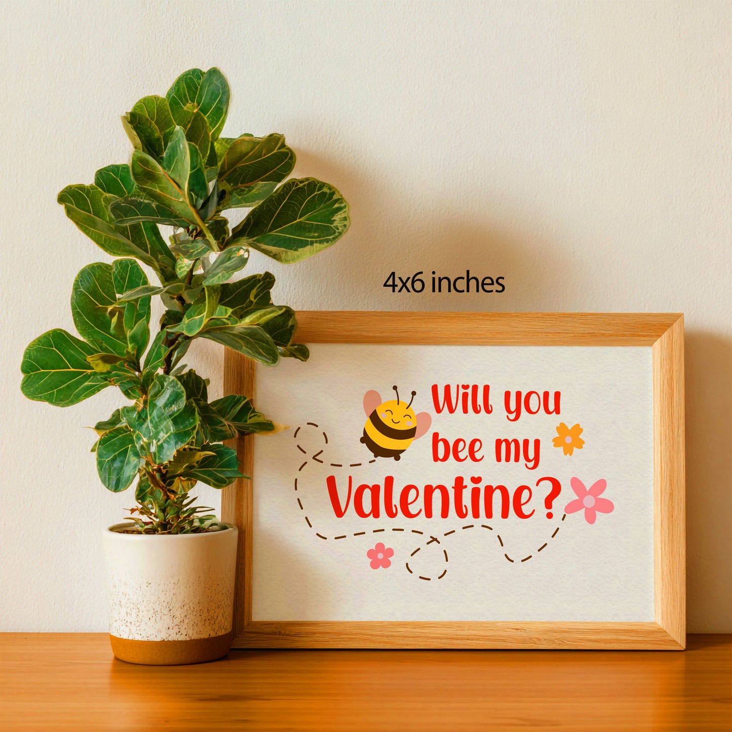 Will You Bee My Valentine? Art Print & Card | Made in Canada - PhiloPerse