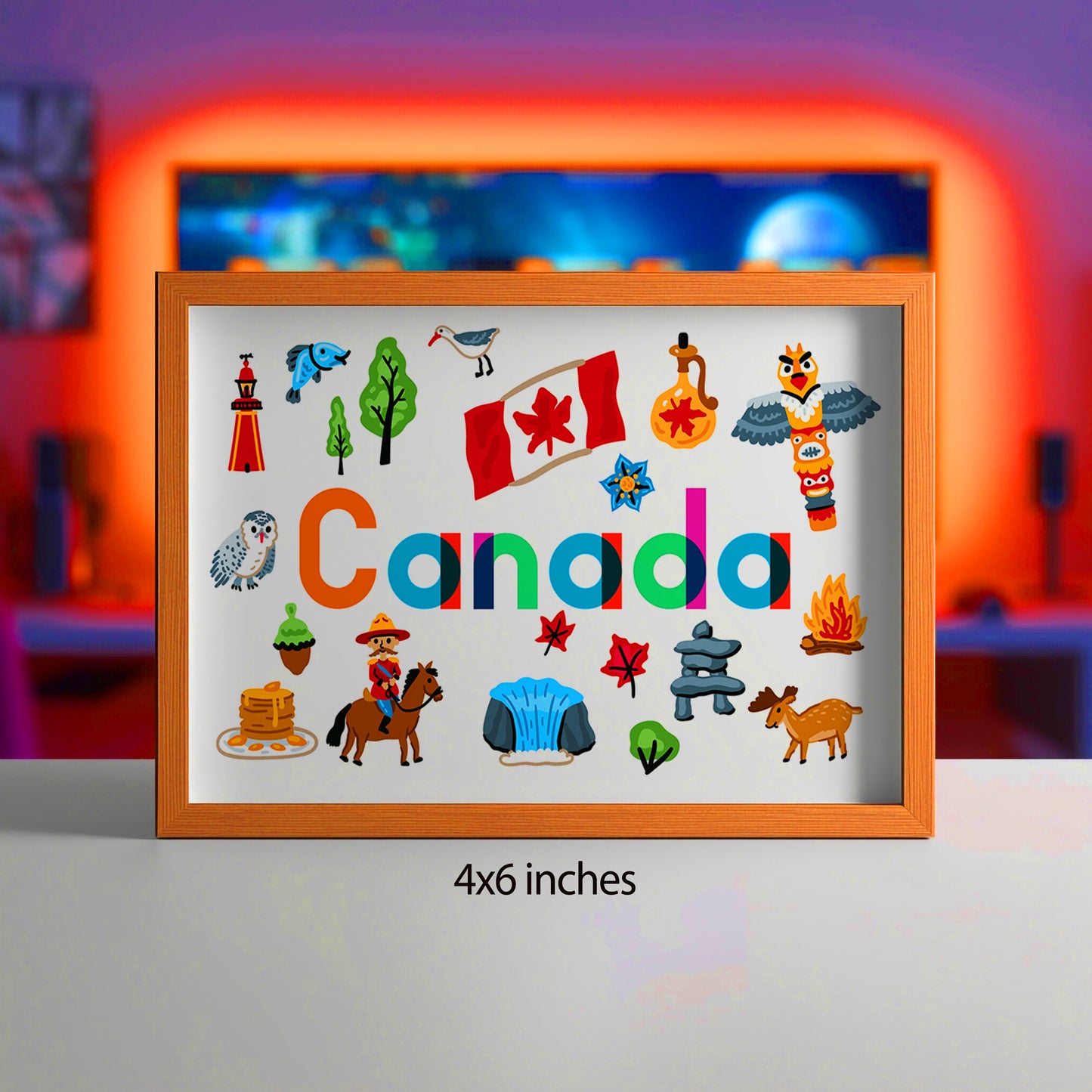 Canada Illustrated Art Print & Wall Art | Made in Canada - PhiloPerse