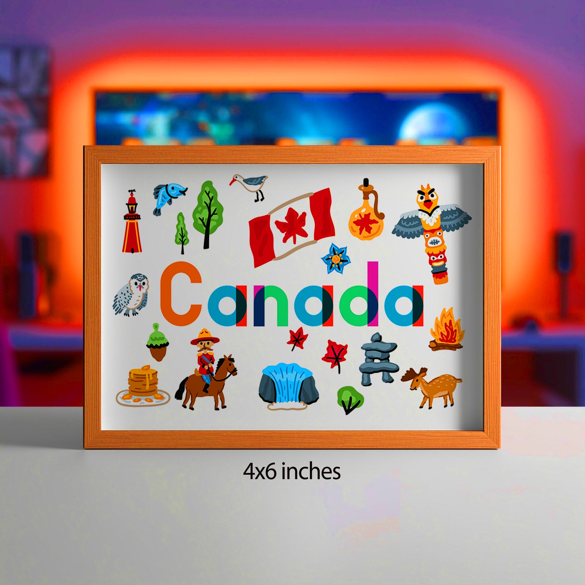 Canada Illustrated Art Print & Wall Art | Made in Canada - PhiloPerse