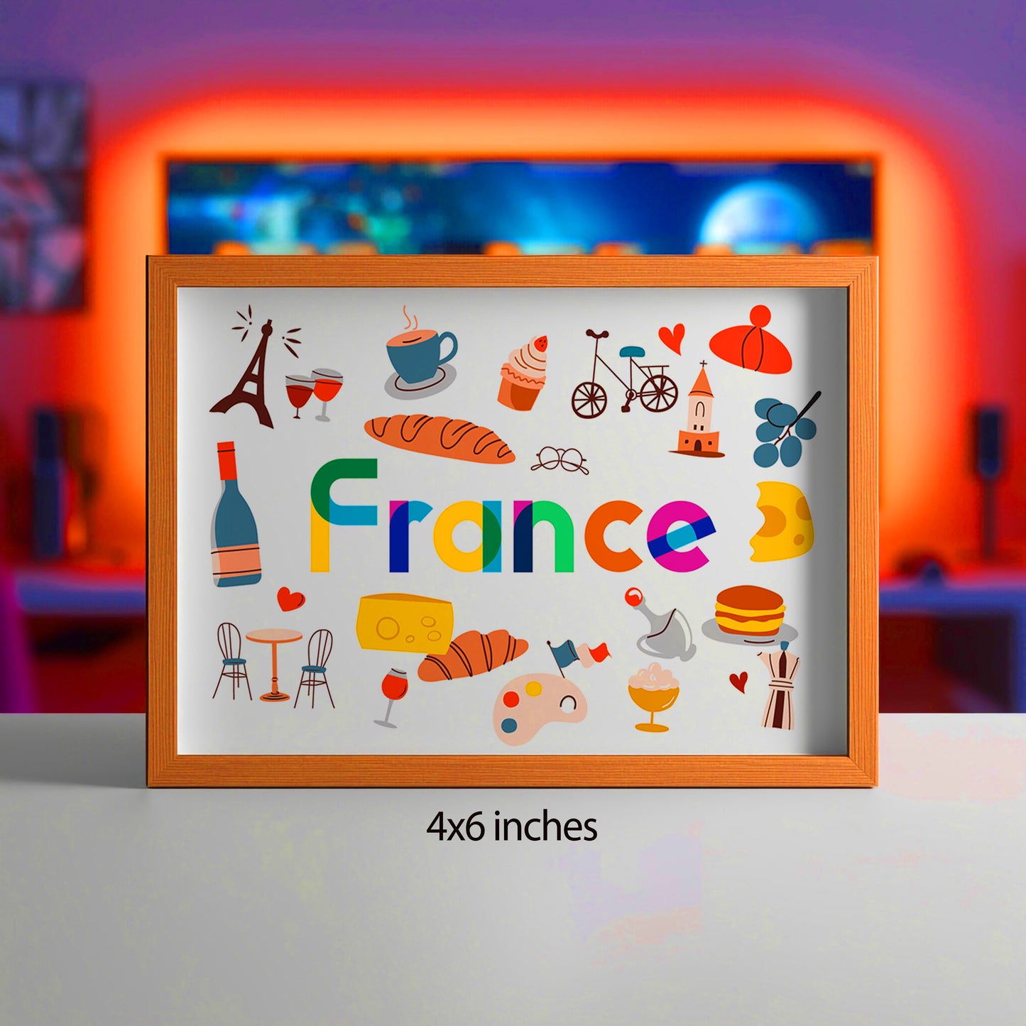 France Illustrated Art Print & Wall Art | Made in Canada - PhiloPerse