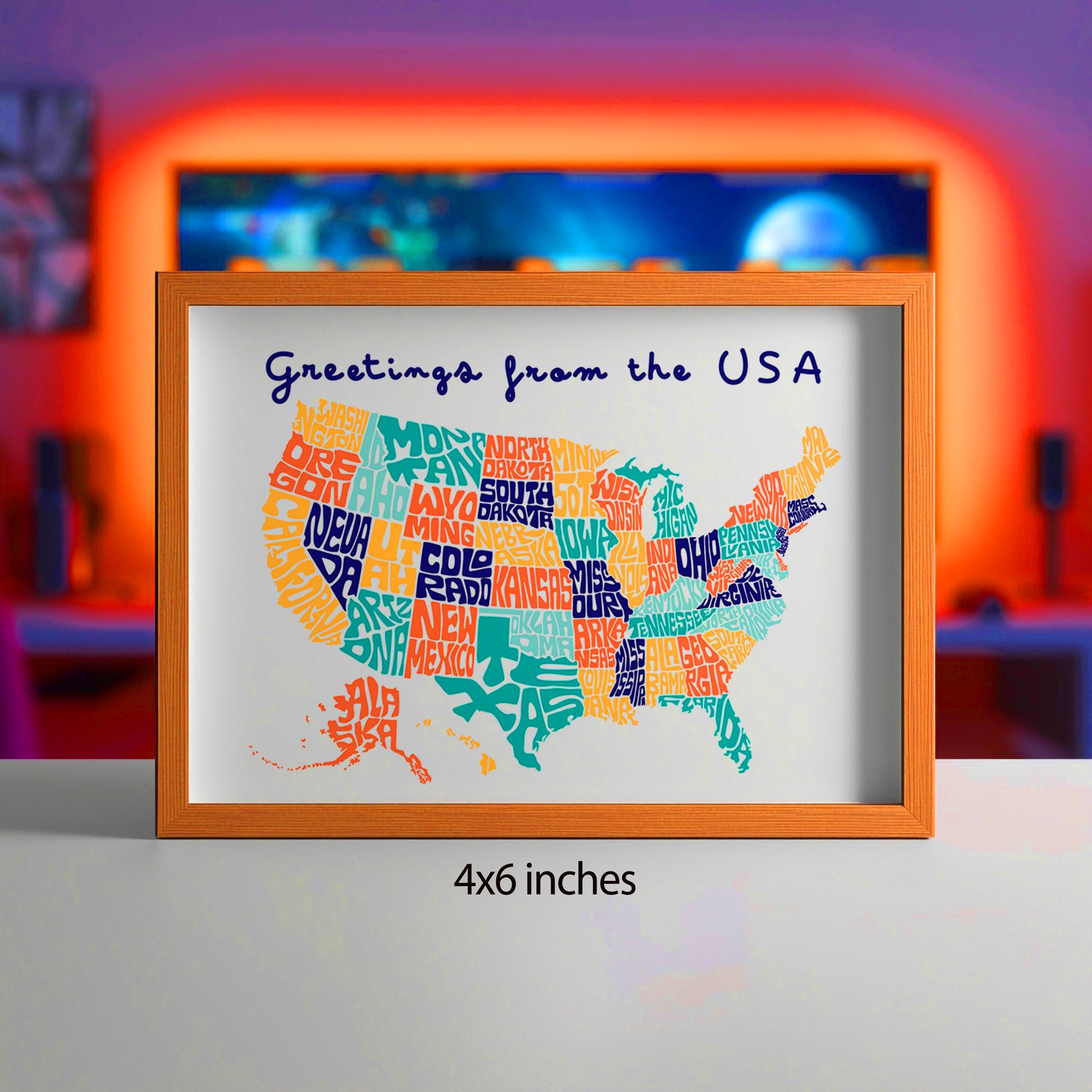 Greetings from the USA Art Print & Wall Art | Made in Canada - PhiloPerse