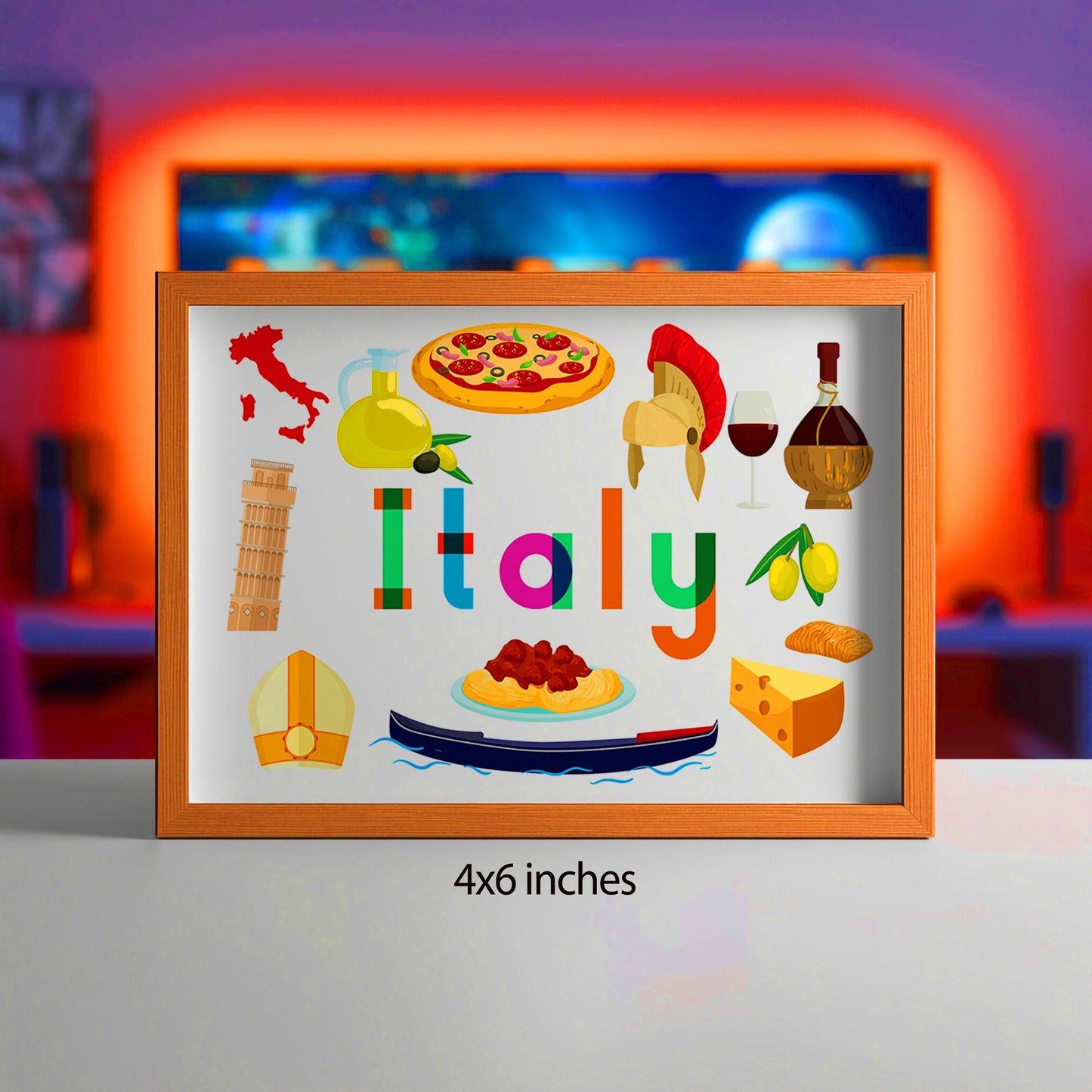 Italy Illustrated Art Print & Wall Art | Made in Canada - PhiloPerse