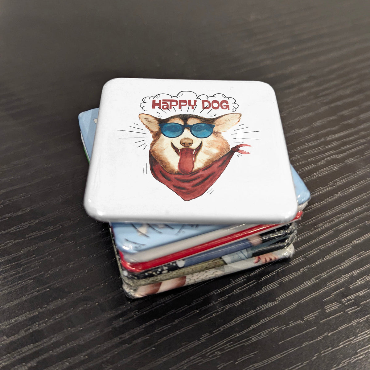 Happy Dog Magnet | Good Dog Good Mood | 2×2 | Made in Canada - PhiloPerse