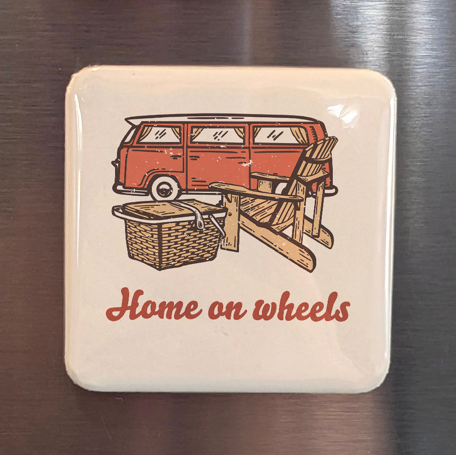 Home on Wheels Fridge Magnet - PhiloPerse