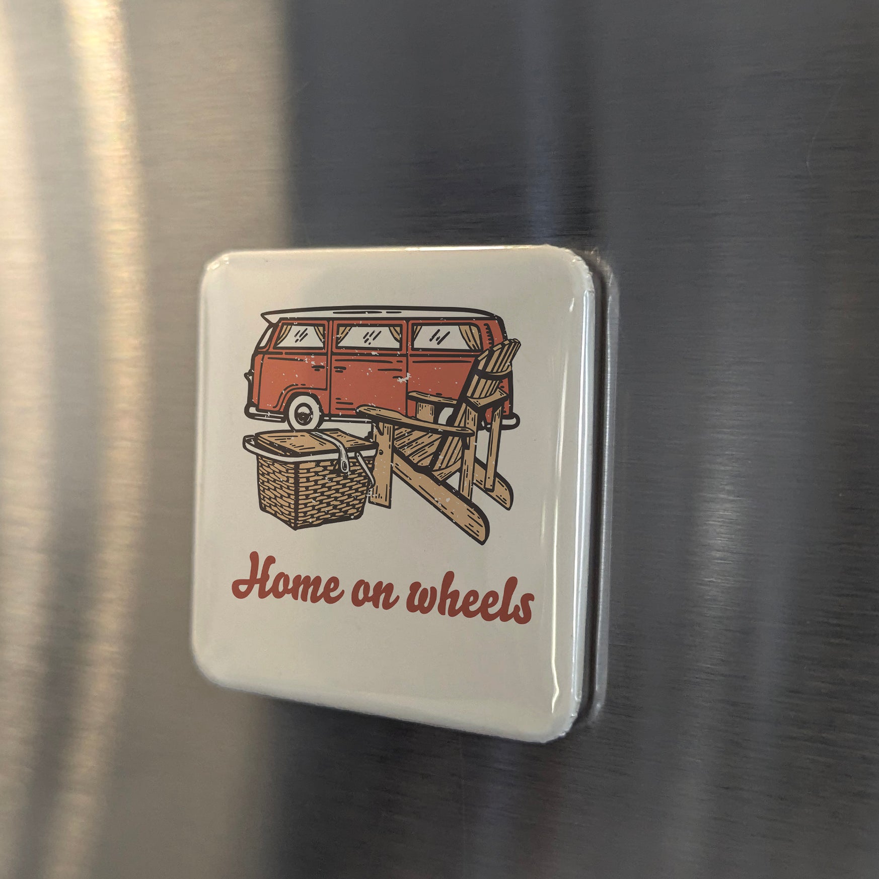 Home on Wheels Fridge Magnet - PhiloPerse