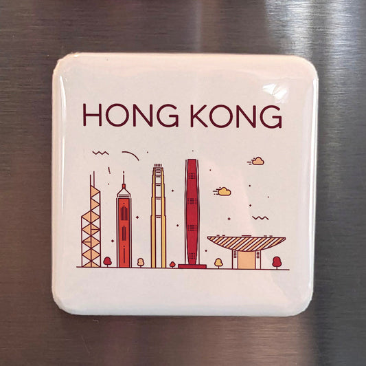 Hong Kong Asia Magnet | Pearl of the Orient on Victoria Harbour | 2x2 | Made in Canada - PhiloPerse