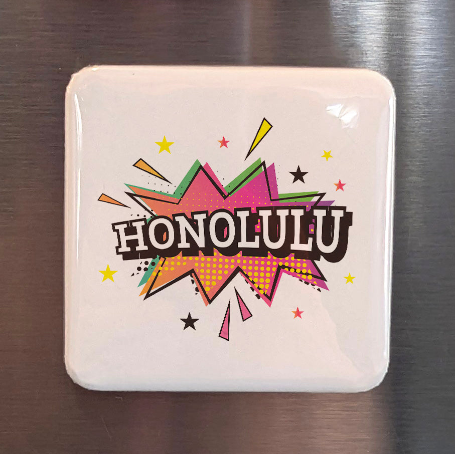 Honolulu Hawaii Magnet | Aloha Boom | 2×2 | Made in Canada - PhiloPerse
