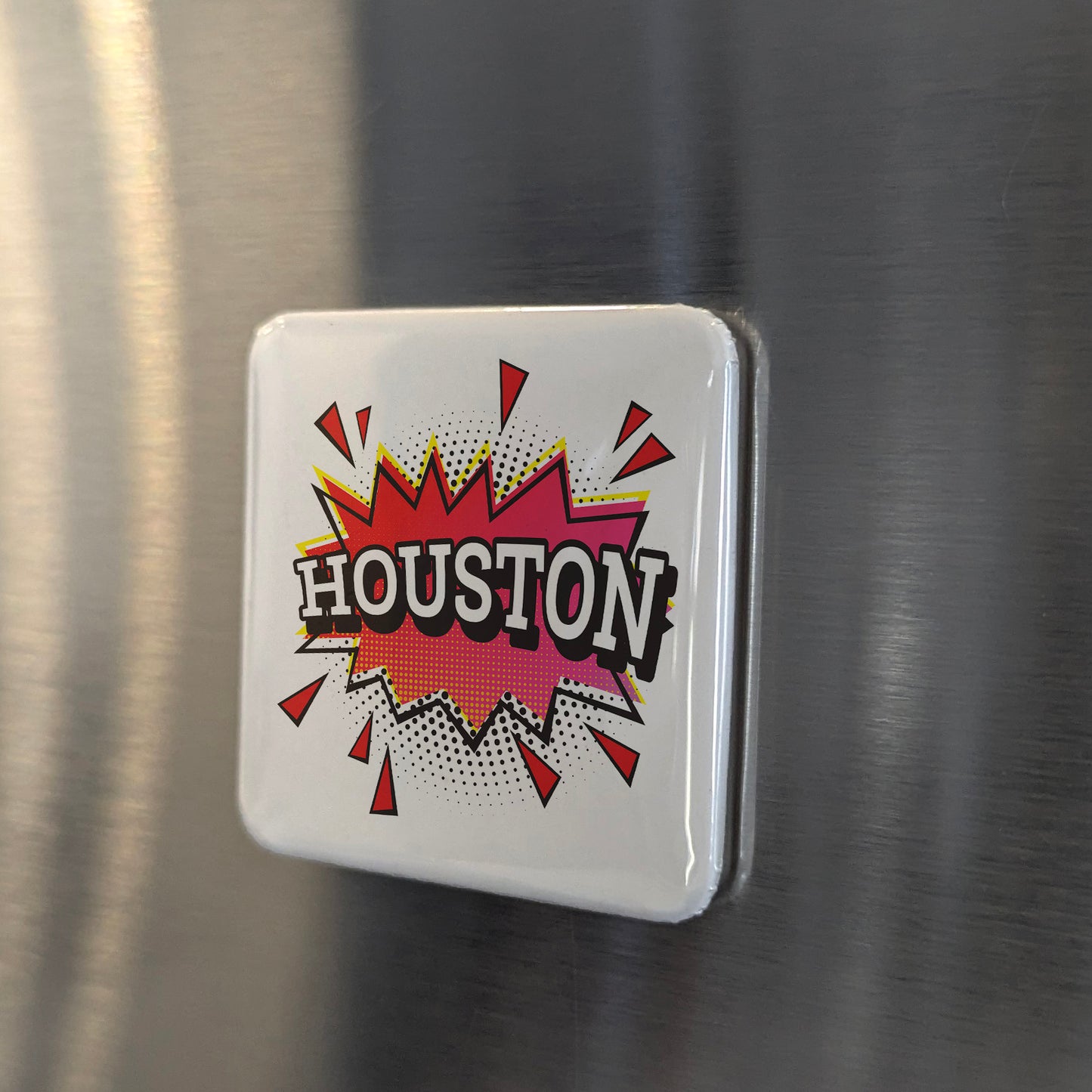 Houston Texas Magnet | Space City Boom | 2×2 | Made in Canada - PhiloPerse