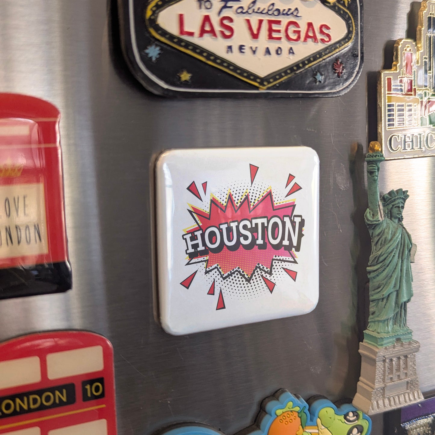 Houston Texas Magnet | Space City Boom | 2×2 | Made in Canada - PhiloPerse