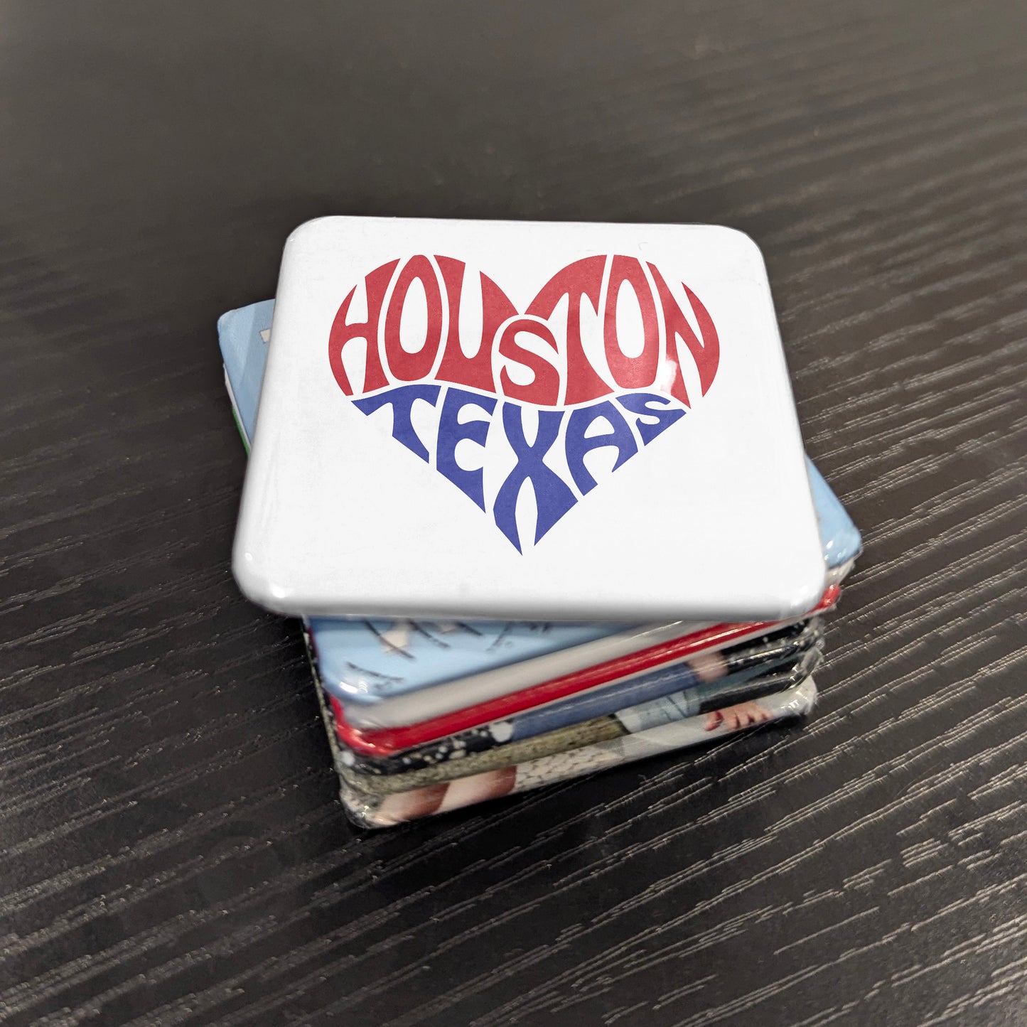 Houston Texas Magnet | Word Heart | 2×2 | Made in Canada - PhiloPerse