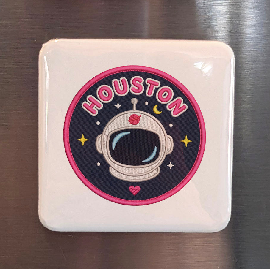 Houston Texas Magnet | Space Patch | 2×2 | Made in Canada - PhiloPerse