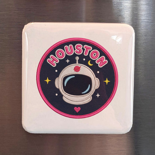 Houston Texas Magnet | Space Patch | 2x2 | Made in Canada - PhiloPerse