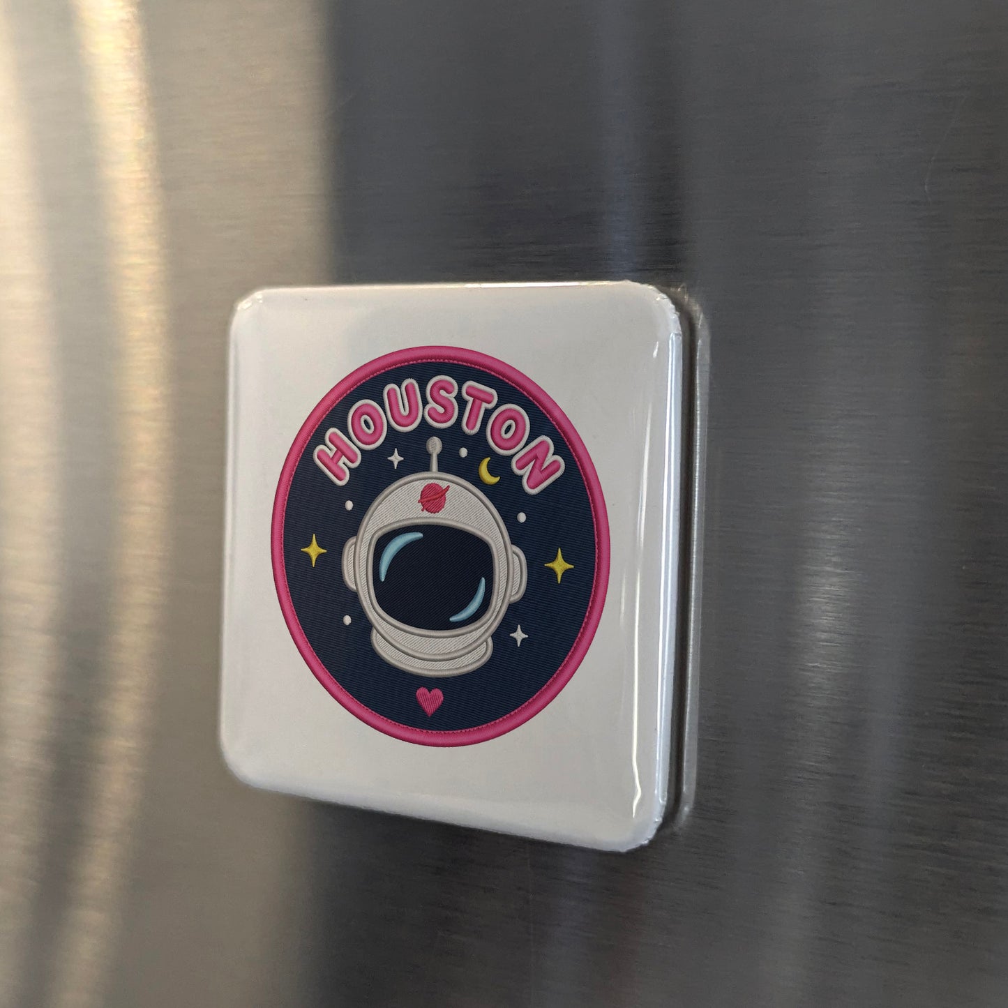 Houston Texas Magnet | Space Patch | 2×2 | Made in Canada - PhiloPerse
