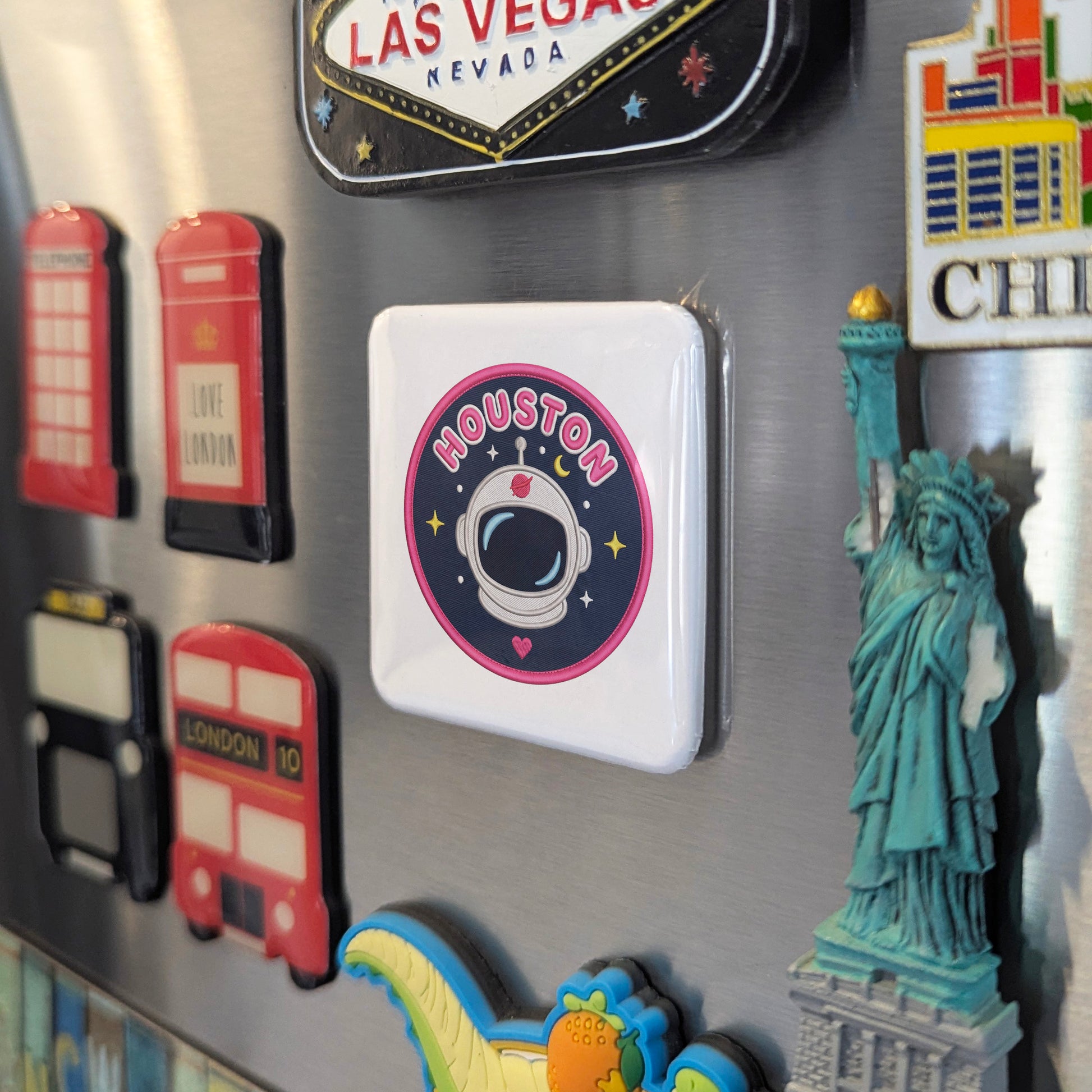 Houston Texas Magnet | Space Patch | 2×2 | Made in Canada - PhiloPerse