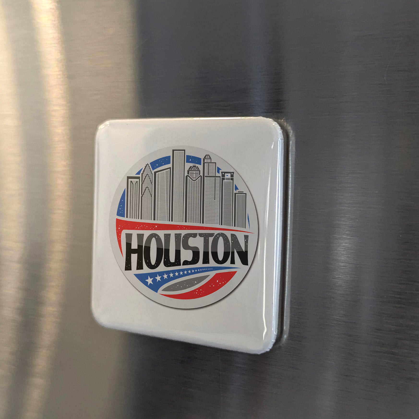 Houston Texas Magnet | Patriot Skyline | 2×2 | Made in Canada - PhiloPerse