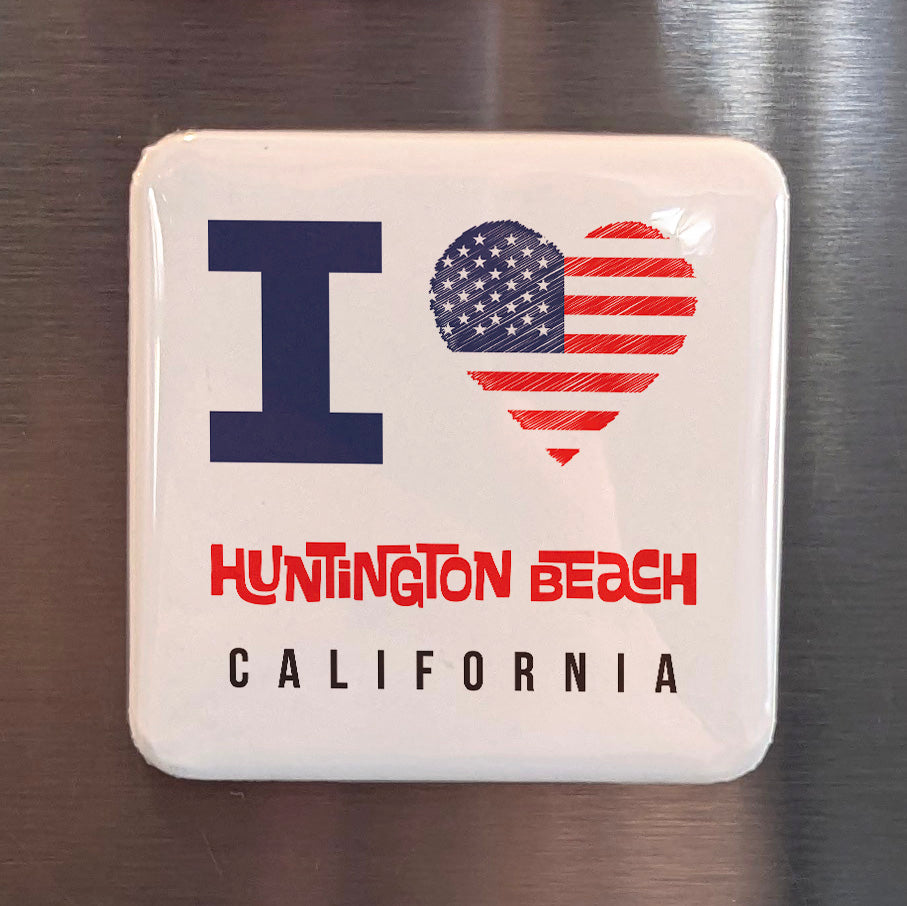 Huntington Beach California Magnet | Surf City USA | 2×2 | Made in Canada - PhiloPerse