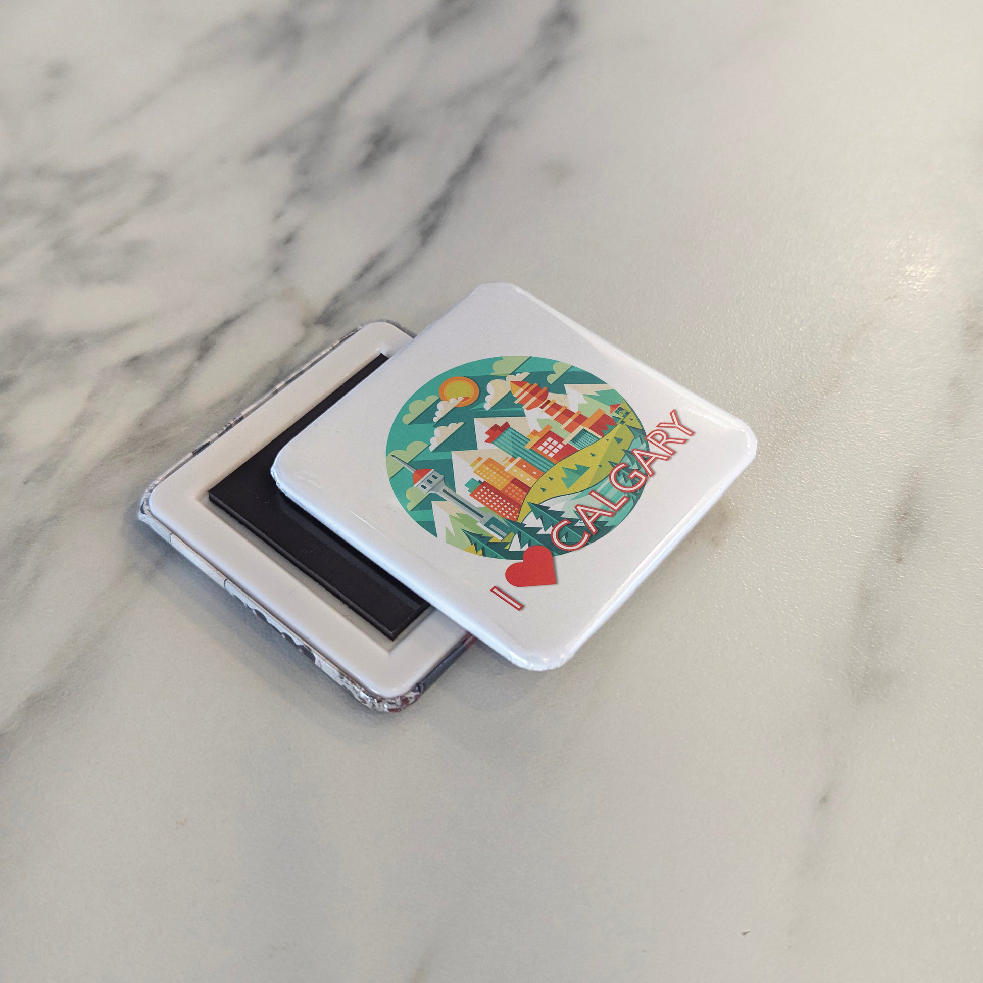 I love Calgary V.2 Fridge Magnet - PhiloPerse