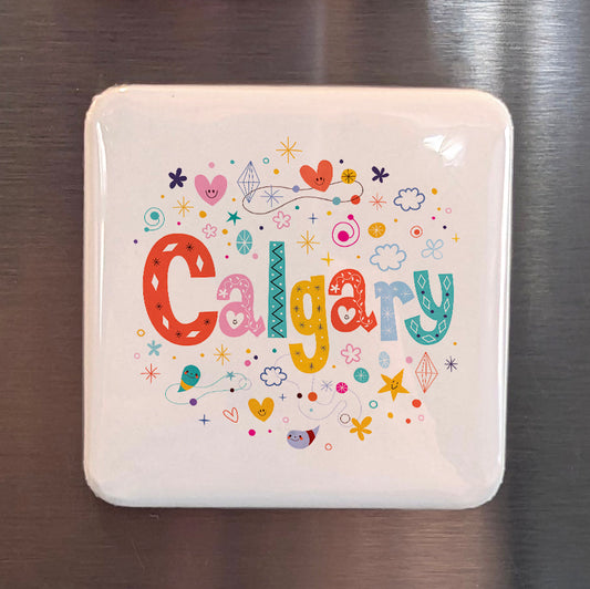 I love Calgary V.3 Fridge Magnet - PhiloPerse