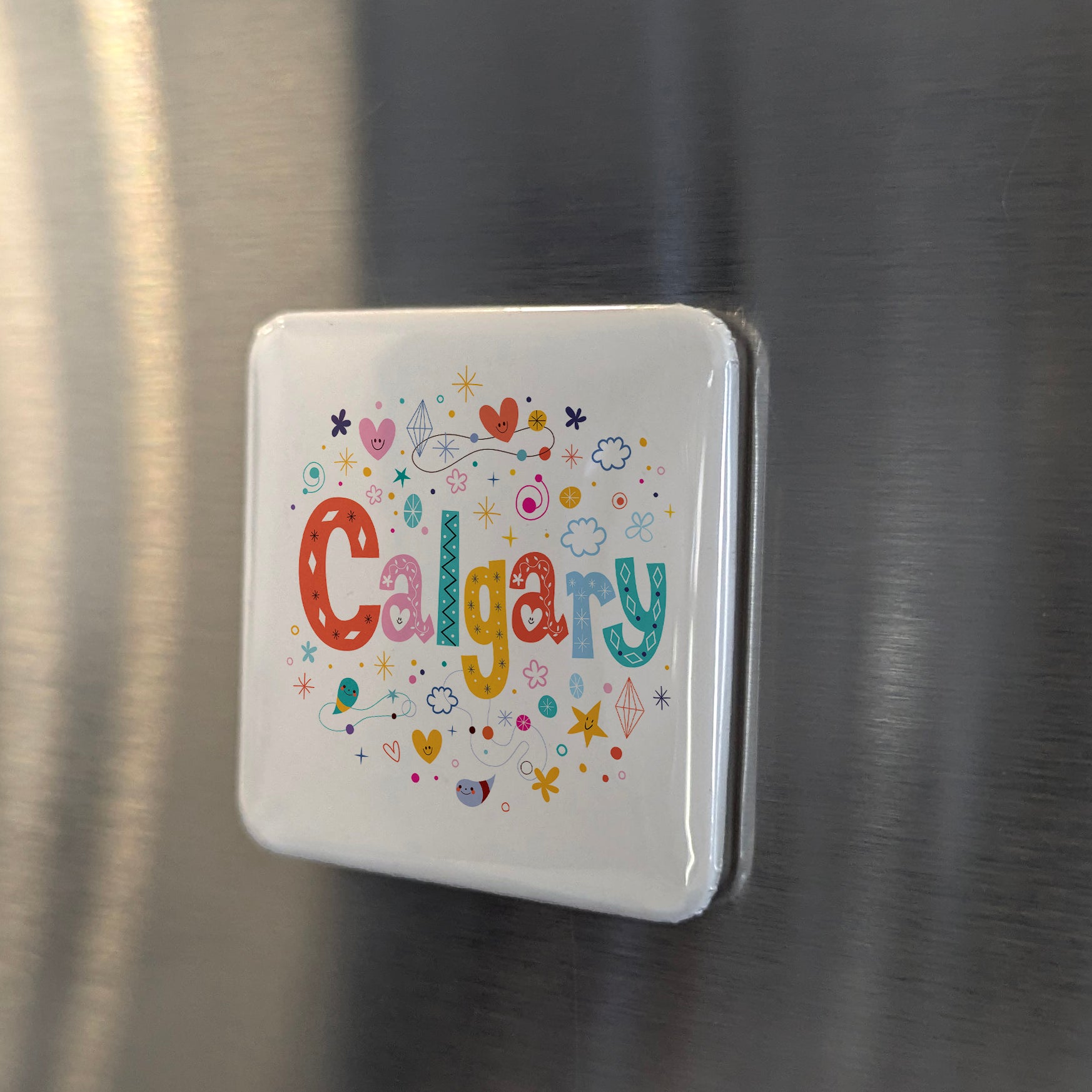 I love Calgary V.3 Fridge Magnet - PhiloPerse