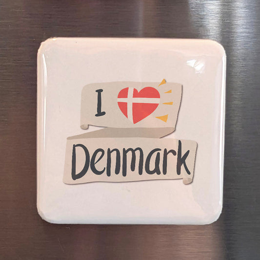 Denmark Magnet | I Love Denmark Design and the Nordic Modernist Tradition | 2x2 | Made in Canada - PhiloPerse