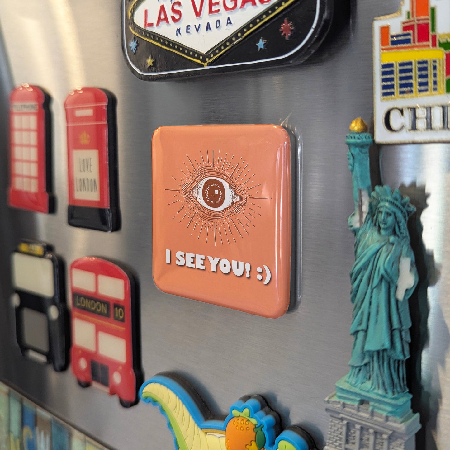 I see you! :) Fridge Magnet - PhiloPerse