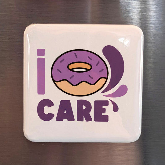 I Donut Care Magnet | Sweet Indifference | 2×2 | Made in Canada - PhiloPerse