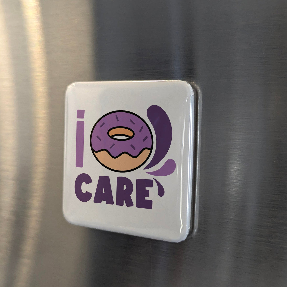 I Donut Care Magnet | Sweet Indifference | 2×2 | Made in Canada - PhiloPerse