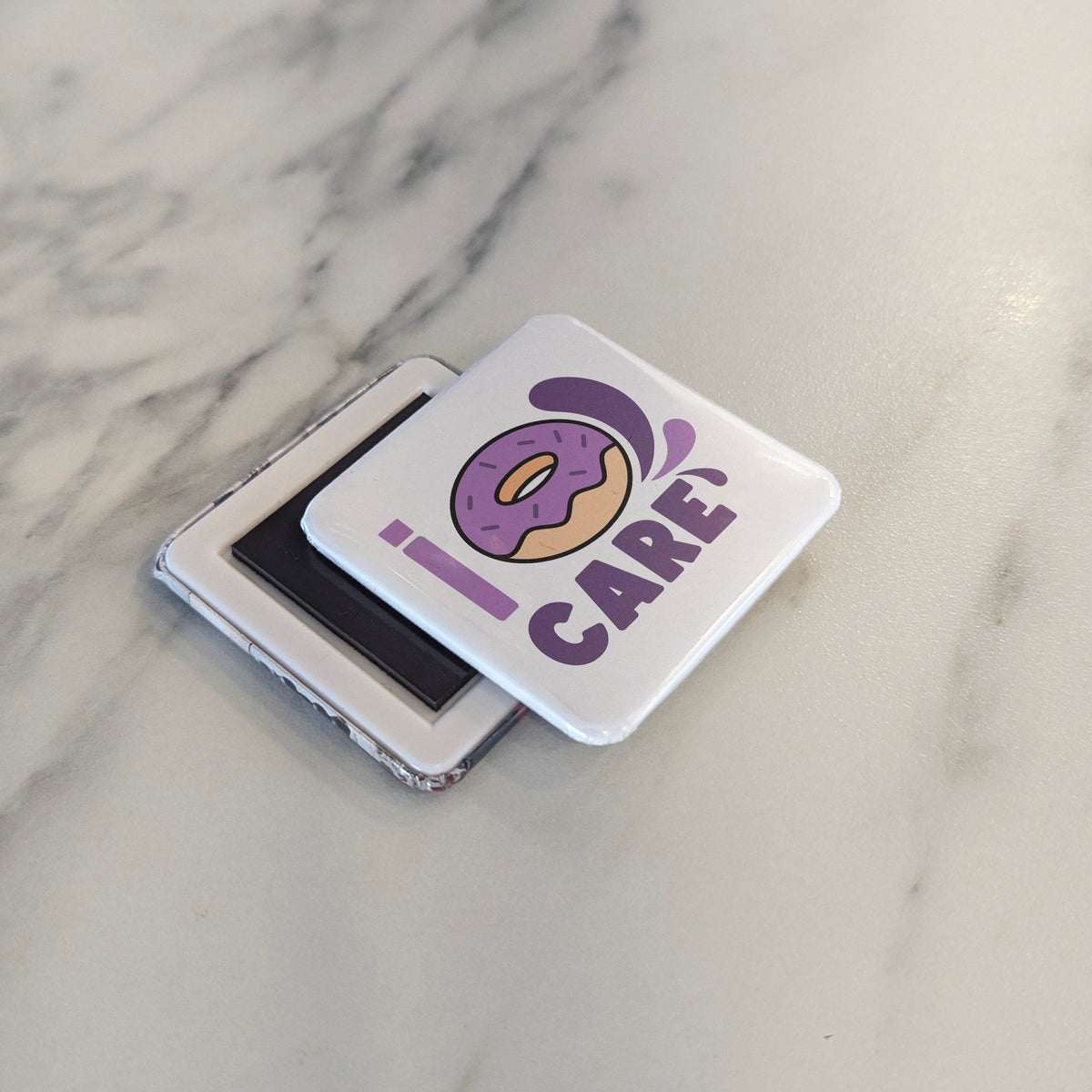 I Donut Care Magnet | Sweet Indifference | 2×2 | Made in Canada - PhiloPerse