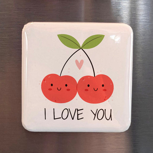 I Love You Cherry Magnet | Better Together | 2×2 | Made in Canada - PhiloPerse