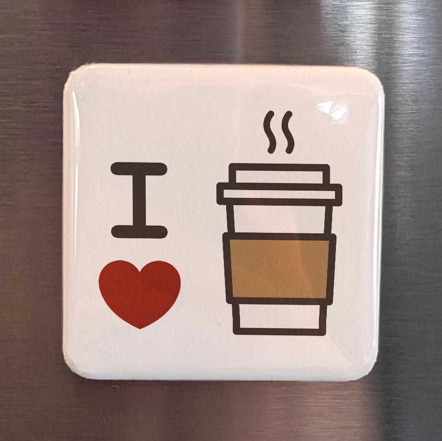 I love coffee Fridge Magnet - PhiloPerse